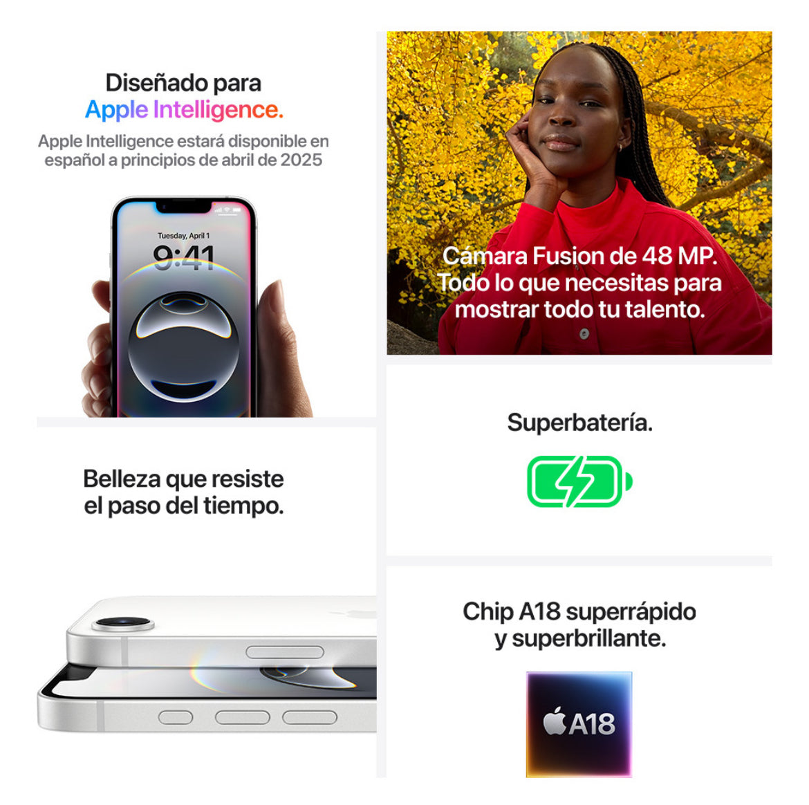 Apple iPhone 16e (128 GB) - Negro