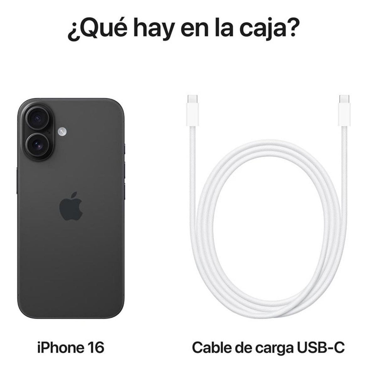 Apple iPhone 16 (128 GB) - Negro - Distribuidor Autorizado
