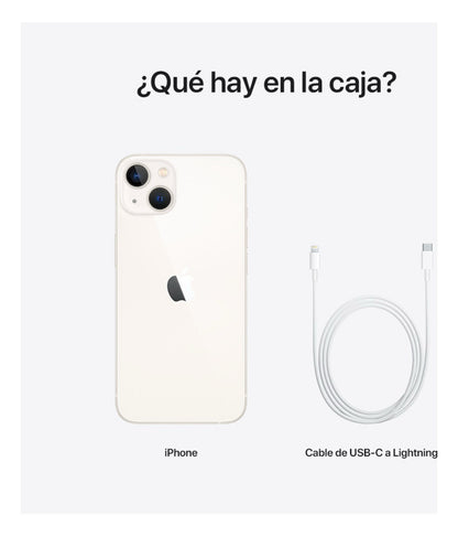 Apple iPhone 13 (128 GB) - Blanco estelar - Excelente (Reacondicionado)