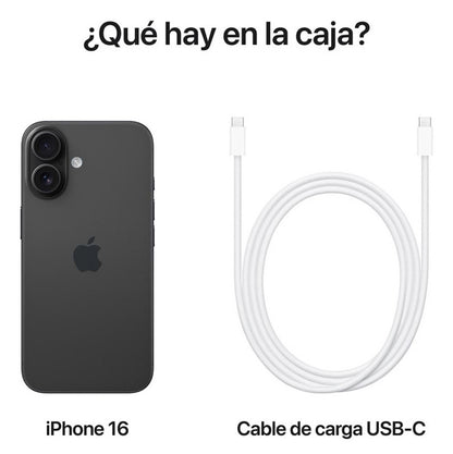 Apple iPhone 16 (128 GB) - Negro - Distribuidor Autorizado